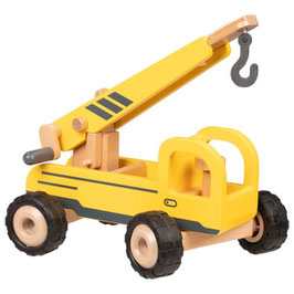 Baufahrzeug Kranwagen aus Holz