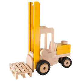 Baufahrzeug Gabelstapler aus Holz
