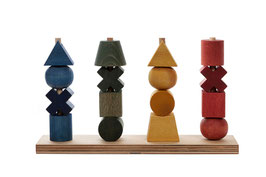 Formenstapelspiel aus Holz Rainbow