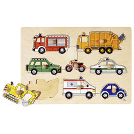 Holzsteckpuzzle Verkehrsmittel