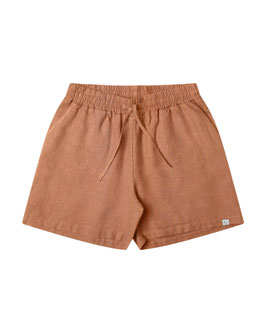 Frauen Leinenshorts Kaffee