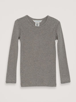Kinder Langarmshirt Melange Taupe