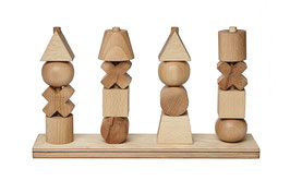 Formenstapelspiel aus Holz Natural