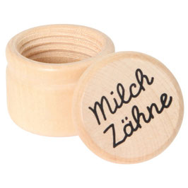 Milchzahndose aus Holz