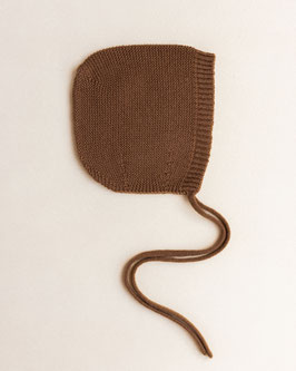 4-12 Monate Merinowolle Babymütze Chocolate