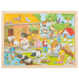 48 Teile Holzpuzzle Streichelzoo