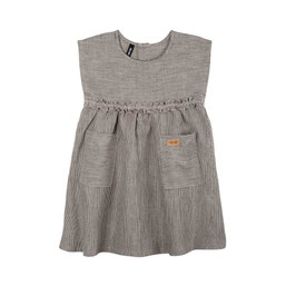 Baby & Kind Leinenkleid Brown Ecru
