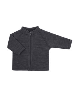 Baby Merino Wolljacke Dark Grey