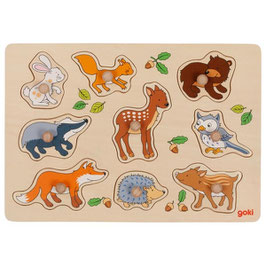 Holzsteckpuzzle Waldtiere