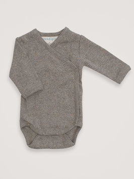 Newborn Wickelbody Melange Taupe