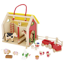 Puppenkoffer Farmhaus