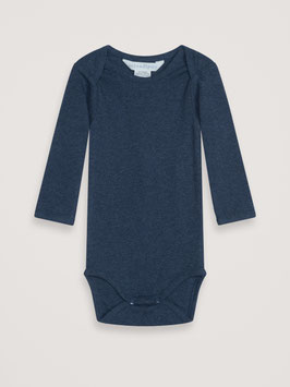 Baby Langarmbody Melange Navy