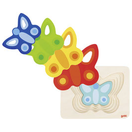 Schichtenpuzzle aus Holz Schmetterling