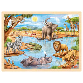 96 Teile Holzpuzzle Afrikanische Savanne