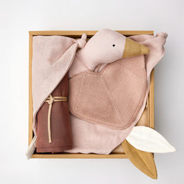 Geschenkset Schmusetuch Gans Blush Rose