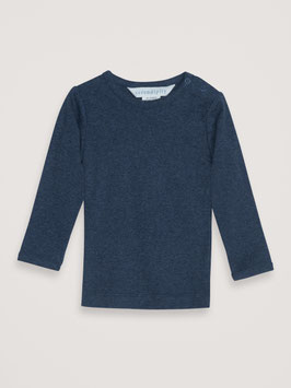 Baby Langarmshirt Melange Navy