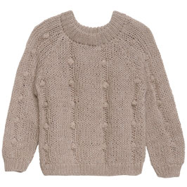 Kinder Alpaka Wollpullover Latte