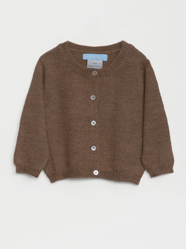 Baby Alpaka Wollcardigan Hazelnut