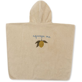 Baumwolle Badeponcho Zitrone