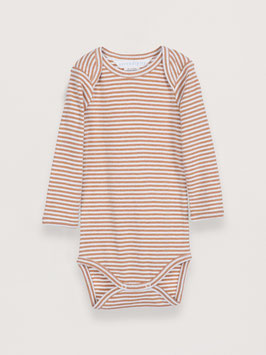Baby Langarmbody Streifen Cashew