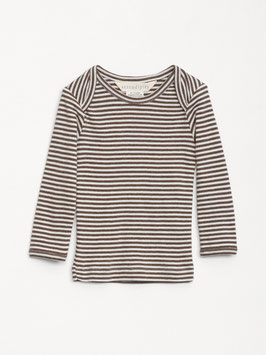 Baby Langarmshirt Streifen Chestnut
