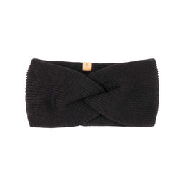 Wollstrick Stirnband Schwarz