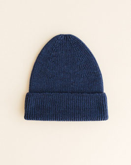 Merinowolle Beanie Blue