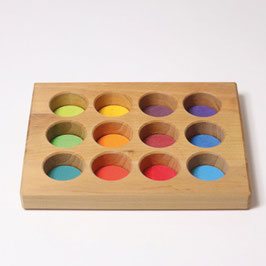 Sortierbrettchen aus Holz Farben