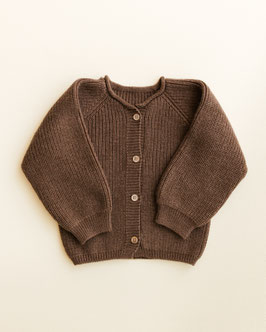 Merinowolle Babycardigan Mocha