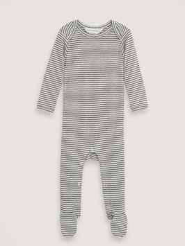 Baby Strampler Streifen Taupe