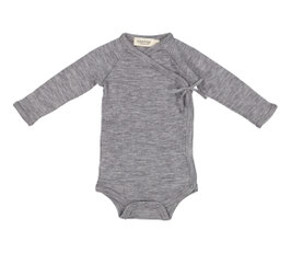 Baby Wollwickelbody Grey