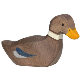 Holztier Ente schwimmend