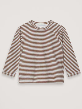 Baby Langarmshirt Streifen Almond