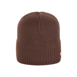 Merinowolle Beanie Kakaobraun