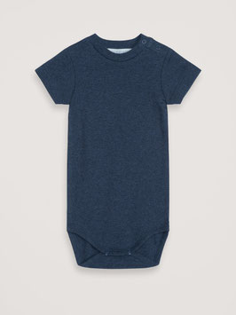Baby Kurzarmbody Melange Navy