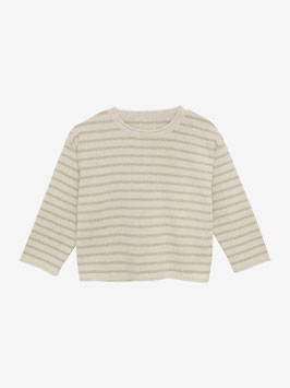 Baumwolle Strickpullover Streifen Cream
