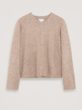 Frauen Alpaka Wollcardigan Beige