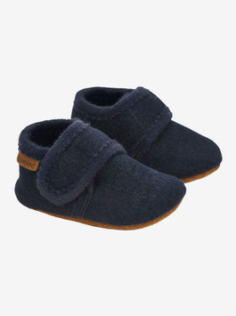 Wollwalk Krabbelschuhe Dunkelblau