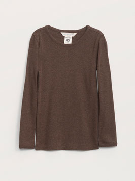 Kinder Langarmshirt Melange Chestnut