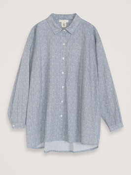 Frauen Kragenbluse Indigo Gem