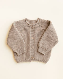 Merinowolle Babycardigan Sand