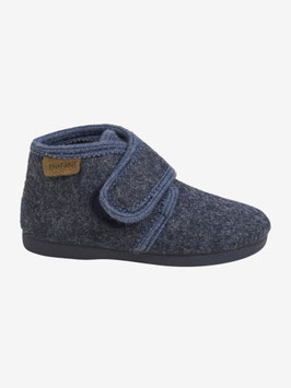Wollwalk Hausschuhe Navyblau