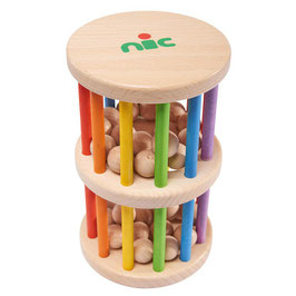 Rasselrolle aus Holz