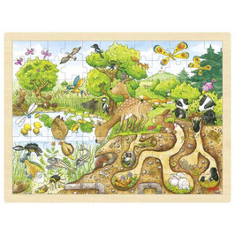 96 Teile Holzpuzzle Erlebnis Natur