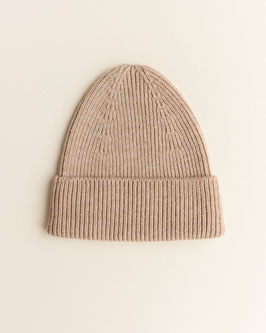 Merinowolle Beanie Sand