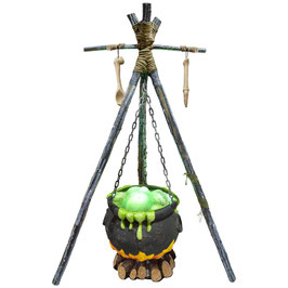Hexenkessel mit Dreibein - Kochtopf - B-Ware (Kesselabdeckung eingerissen)