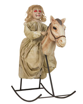 Schaukelpferd Animatronic Halloween Deko (Rocking Horse Dolly)