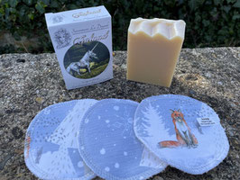 Savon + 3 lingettes lavables