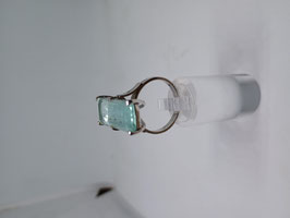 zilveren ring met aquamarijn