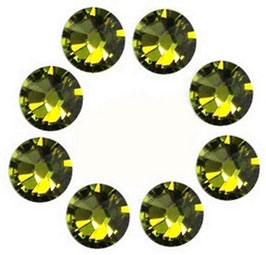 16 CRYSTALS OLIVE GREEN WITH SWAROVSKI ELEMENTS (4mm)